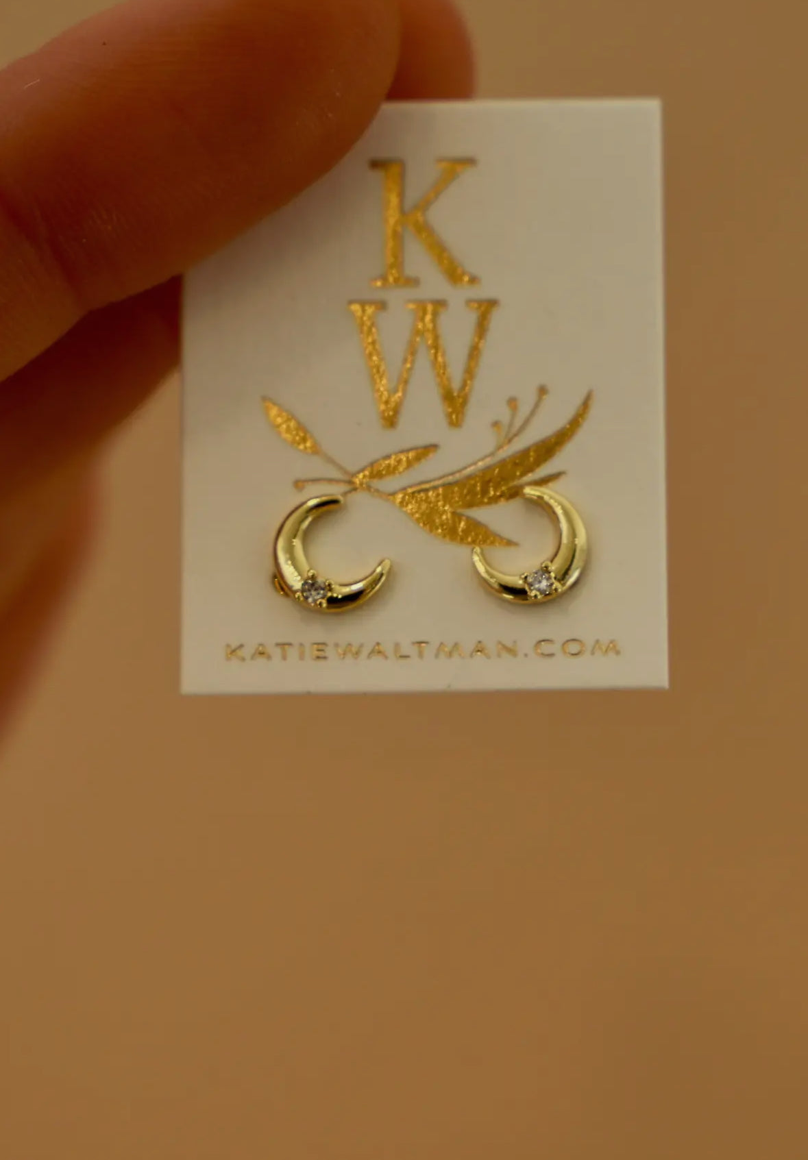 Crescent Moon Studs