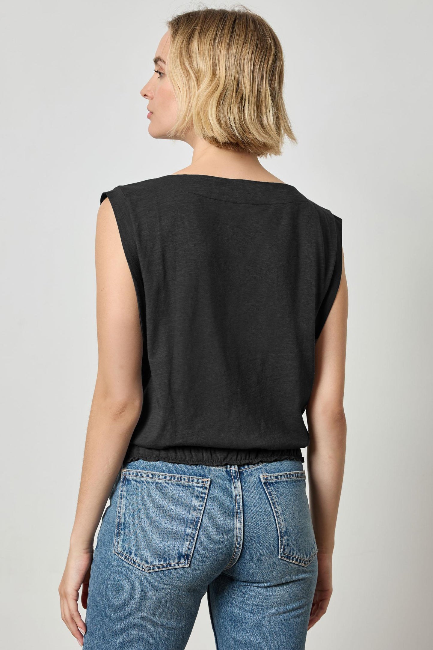 Elastic Hem Boatneck Tank
