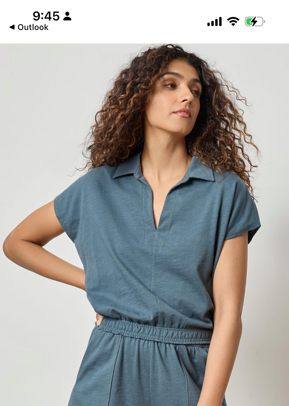 Elastic Hem Polo Dusk