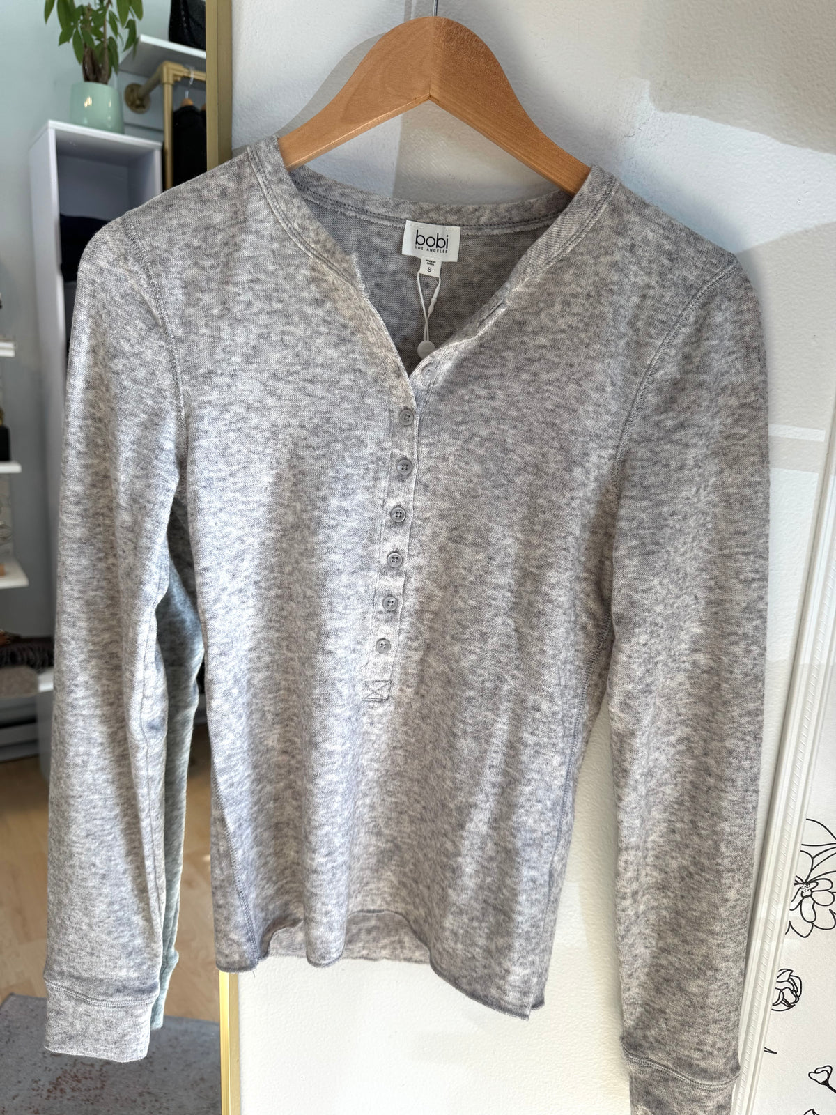 Bobi Gray Slim Henley