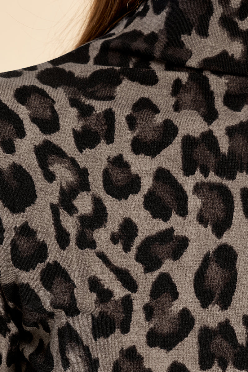 Gray Leopard Under Sweater