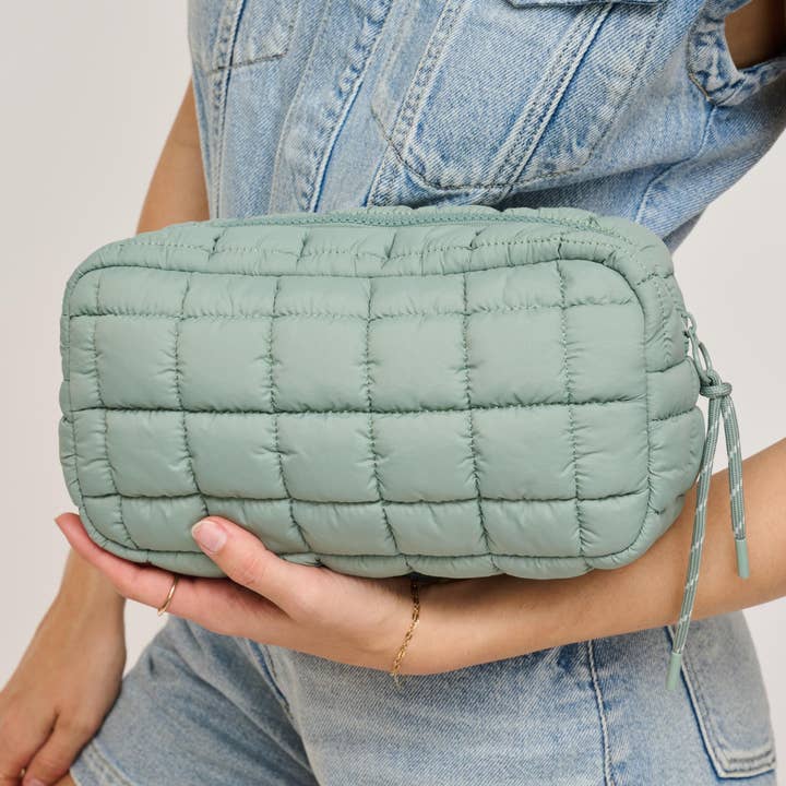 Quilted Puffer Cosmetic Pouch