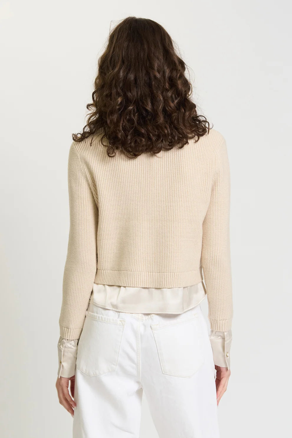 Devon Cropped Layered Twofer Sweater