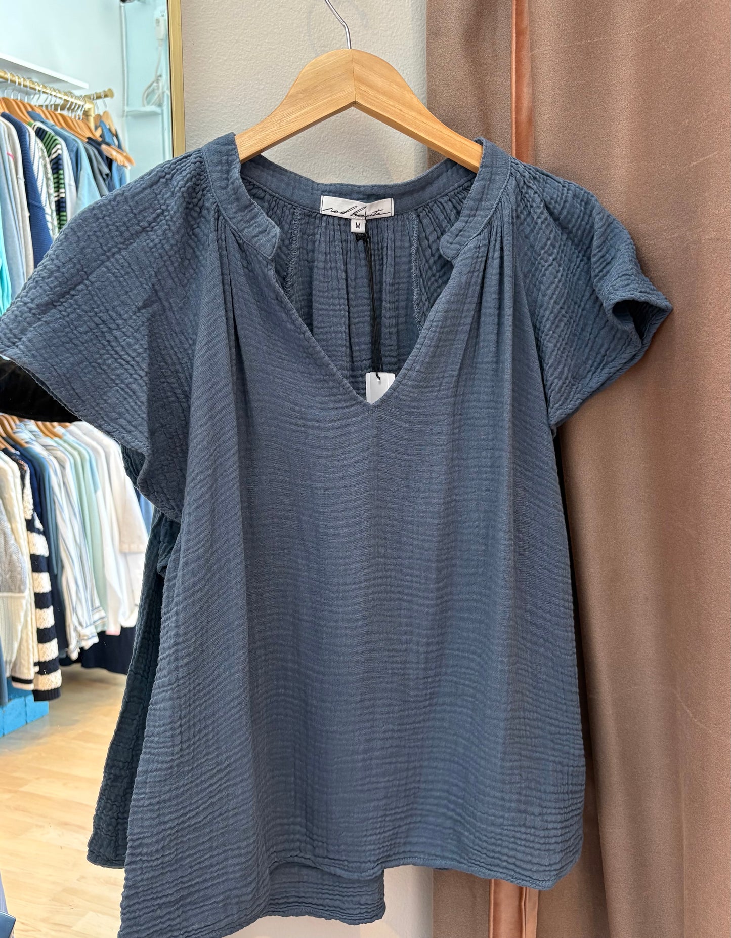 Aegean Gauze Flair Sleeve Tank