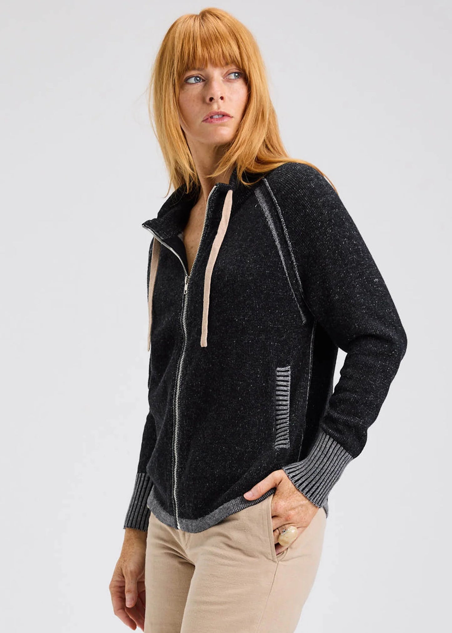 Two Tone Zip Up