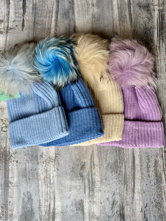 Faux Fur Luxe Pom Beanie Hat
