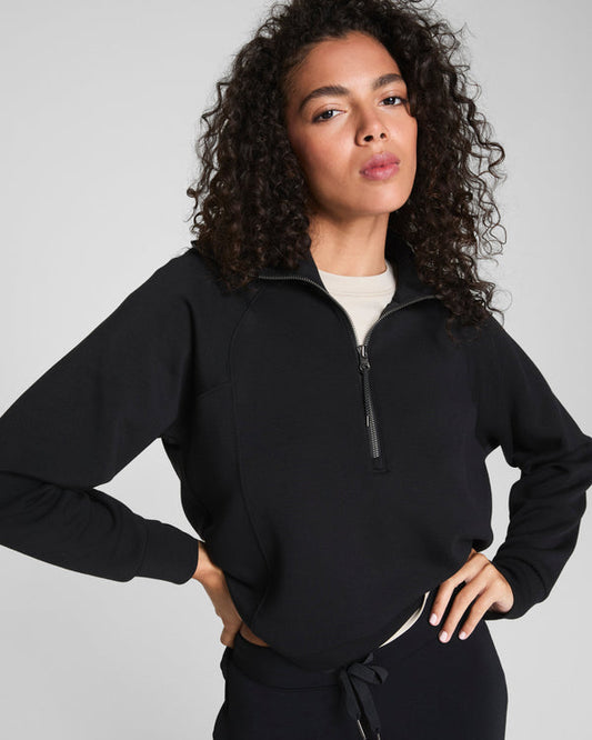 Spanx Half Zip Black