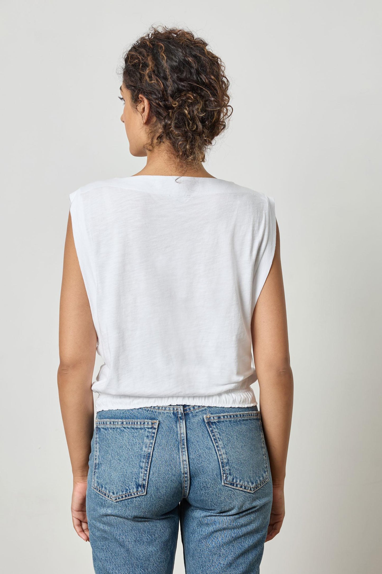Elastic Hem Boatneck Tank