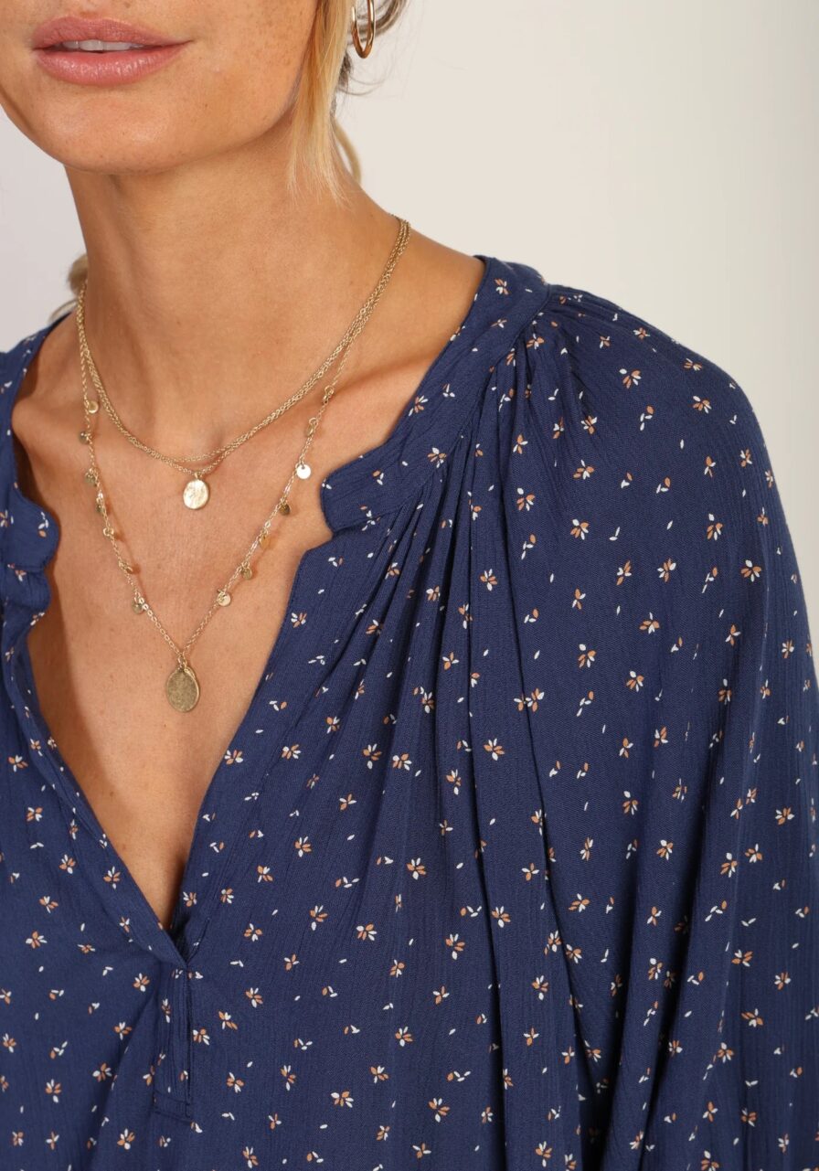 Emile Short Sleeve Peasant Blouse Dylan