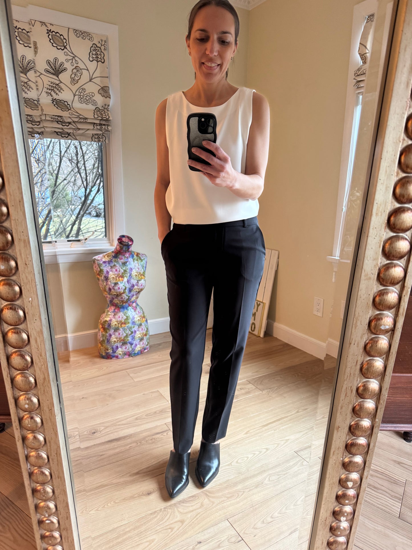 Tyler Madison Cream Sleeveless Top