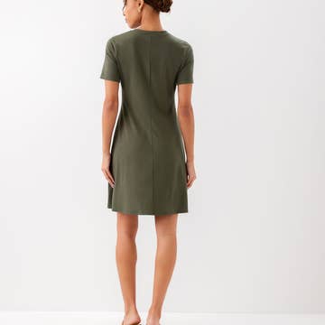 Short Sleeve A-Line Dress