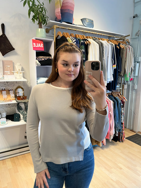 Side Patch Long Sleeve Tee
