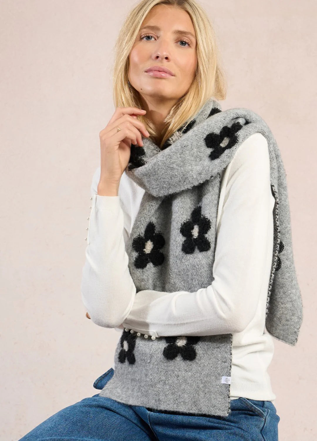 Flowers Hat + Scarf Gift Set