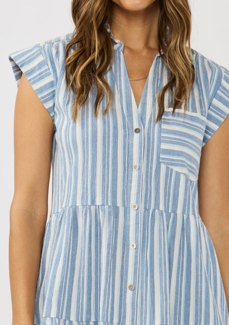 Striped Tiered Dress