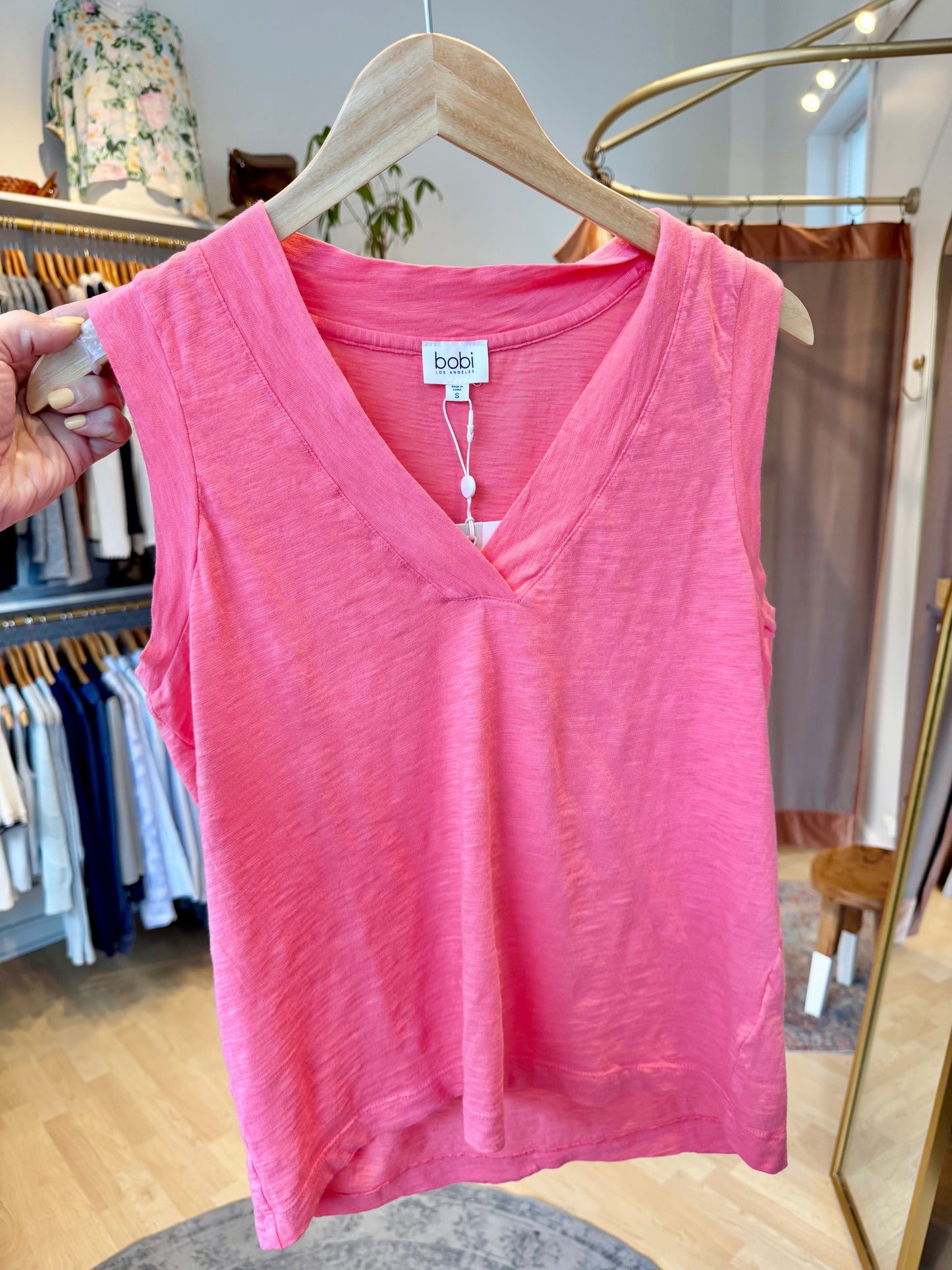 Banded V-neck Tank