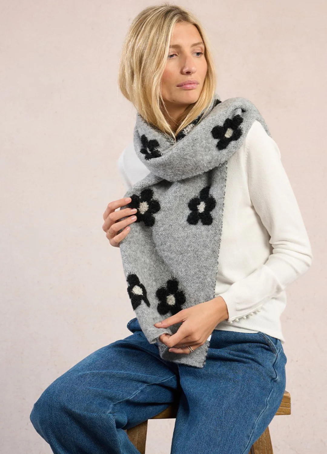 Flowers Hat + Scarf Gift Set