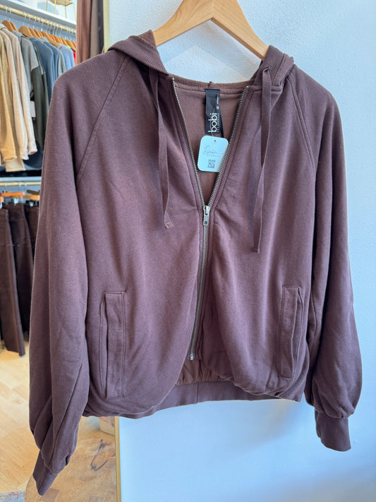 Bubble Hem Lined Hoodie