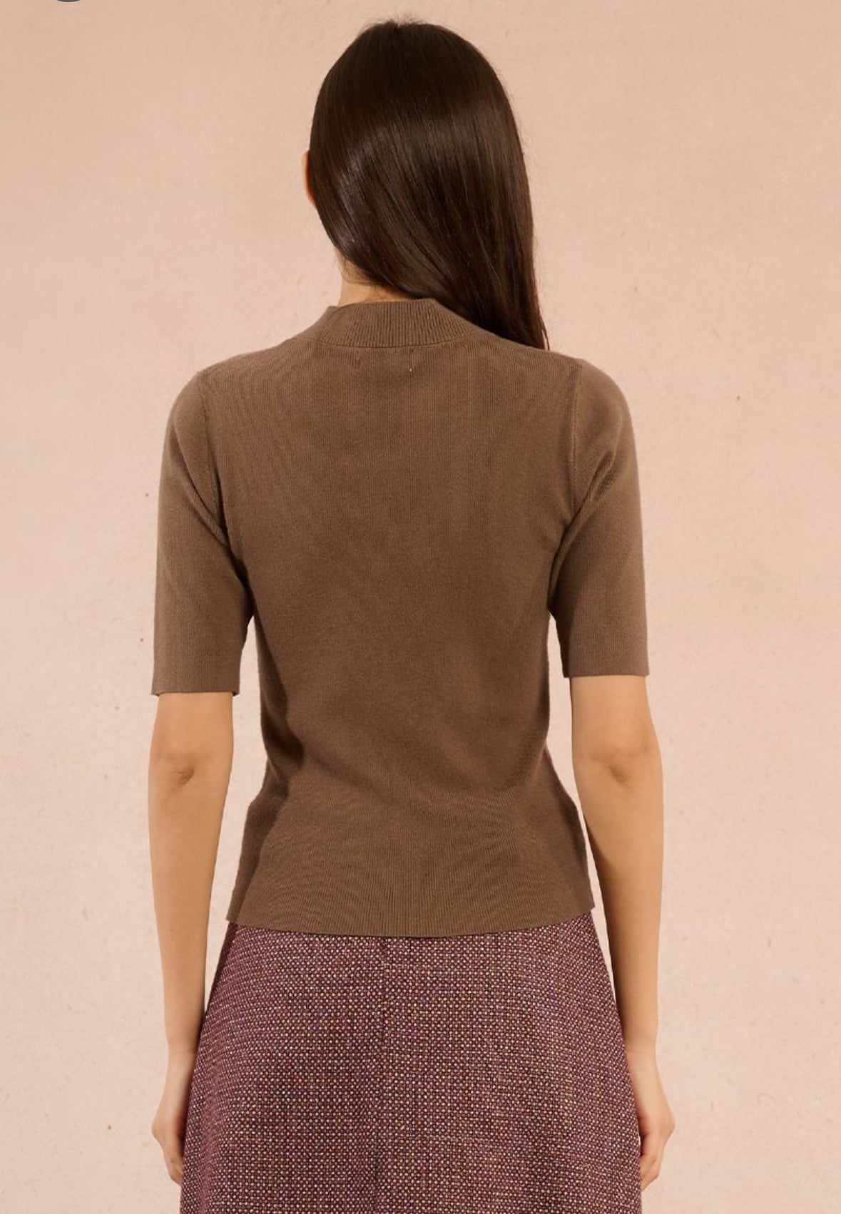 Knitted Short Sleeve Sweater