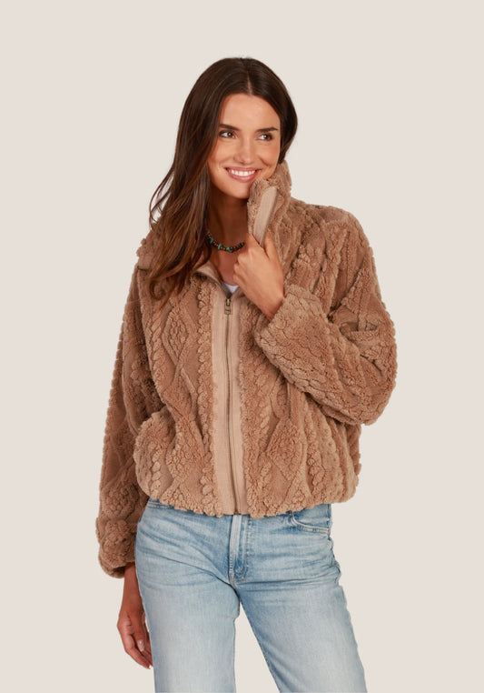 Cozy Cable Knit Sherpa