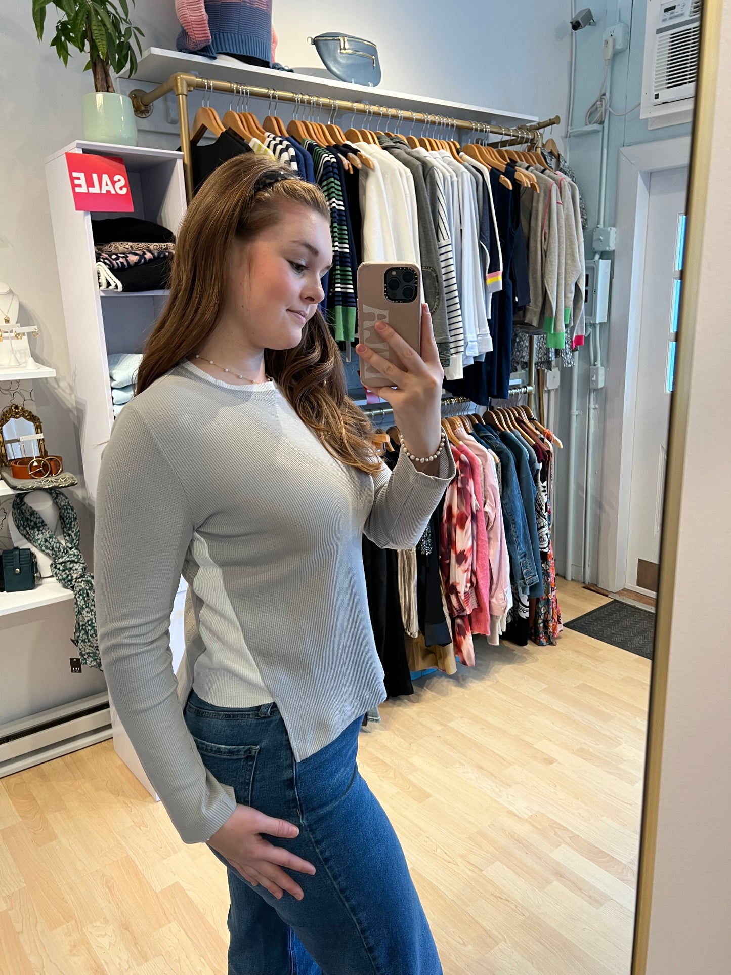 Side Patch Long Sleeve Tee