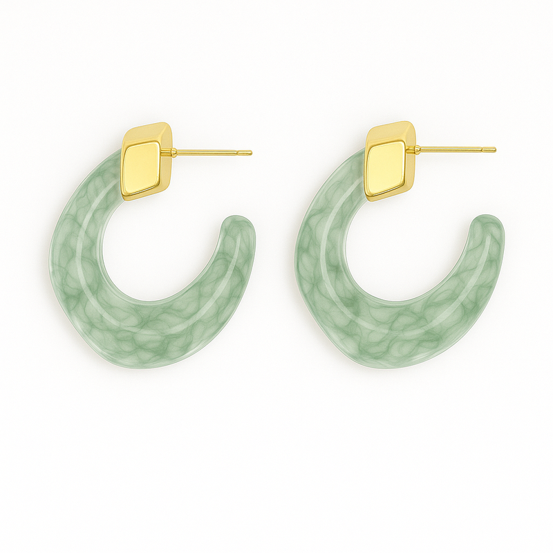 Kaia Green Hoops