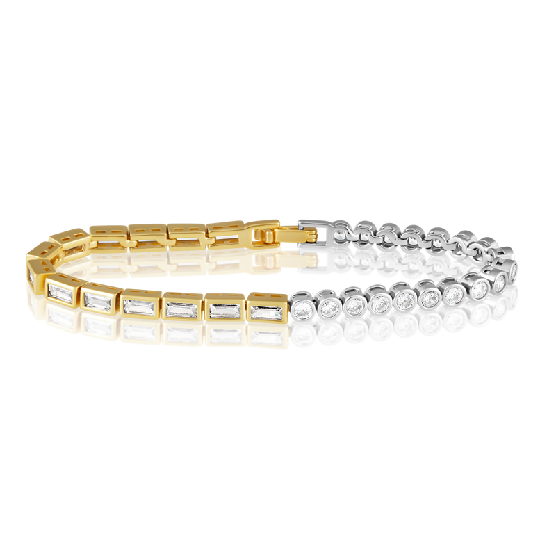 Adrian Two-Tone Tennis Bracelet