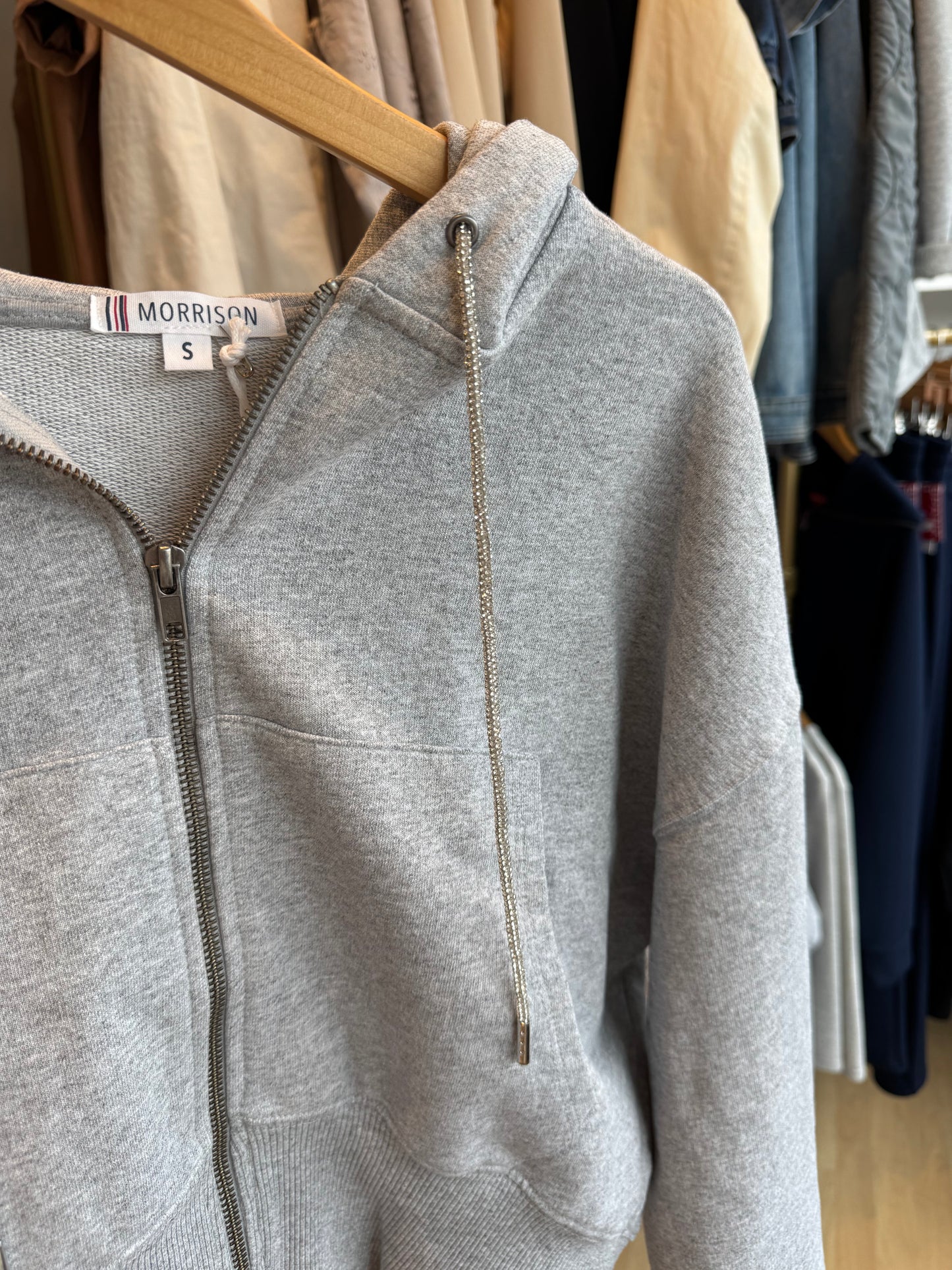 Cropped Crystal Pull Hoodie