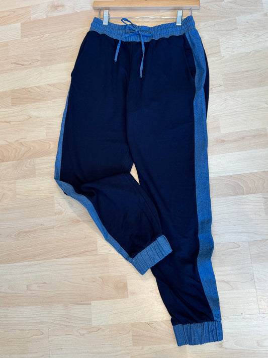 Red Haute Denim Stripe Joggers