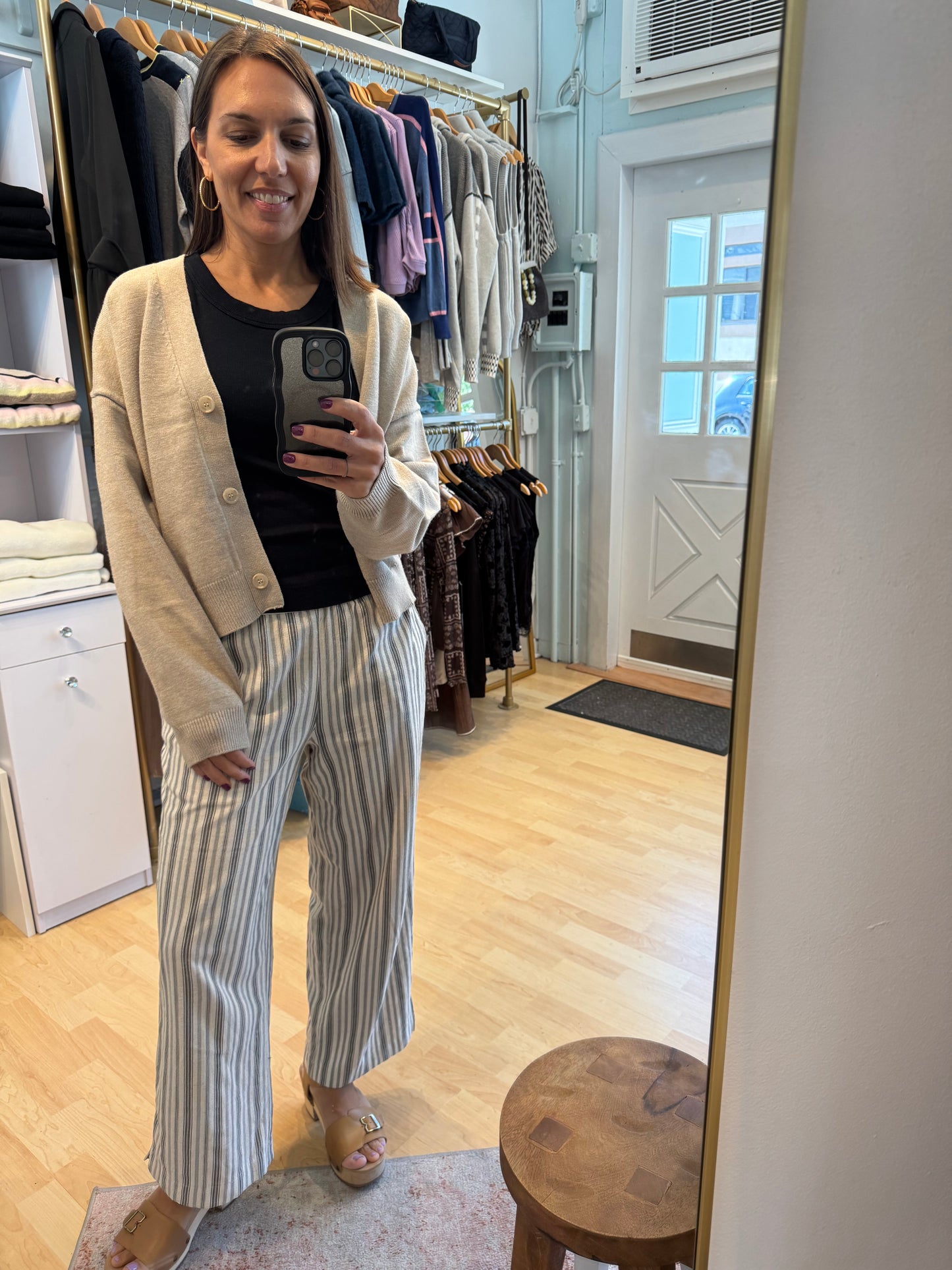 Olive Favorite Boxy Cardigan