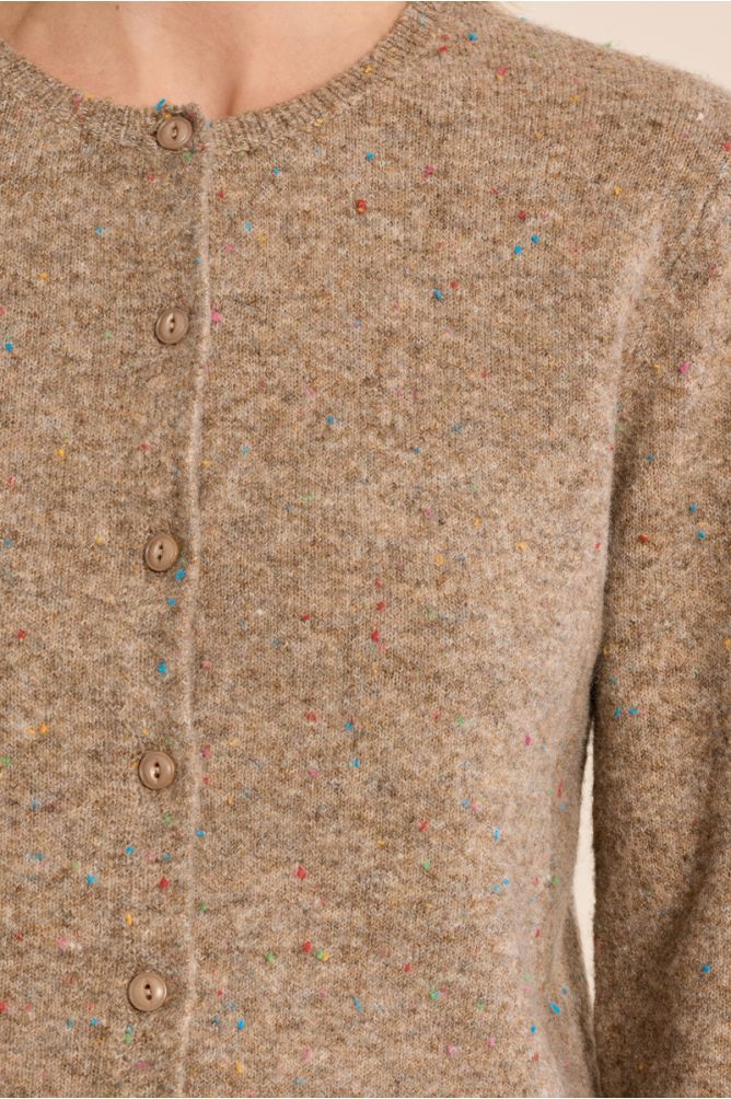 Fitted Fleck Sweater Cardigan