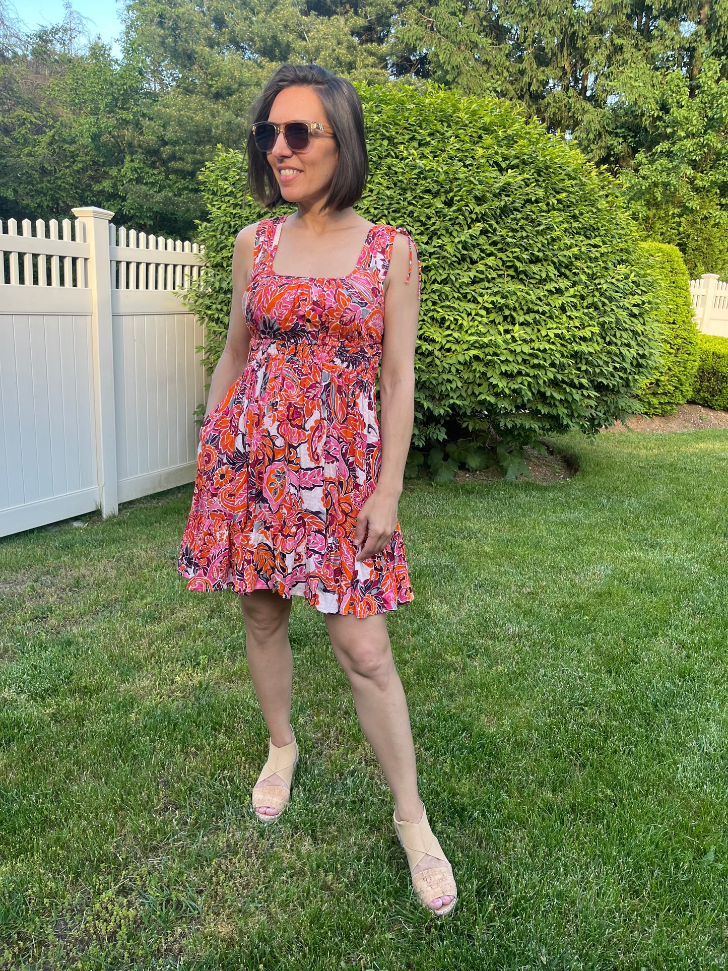 Hope Smocked Bodice Paisley Dress