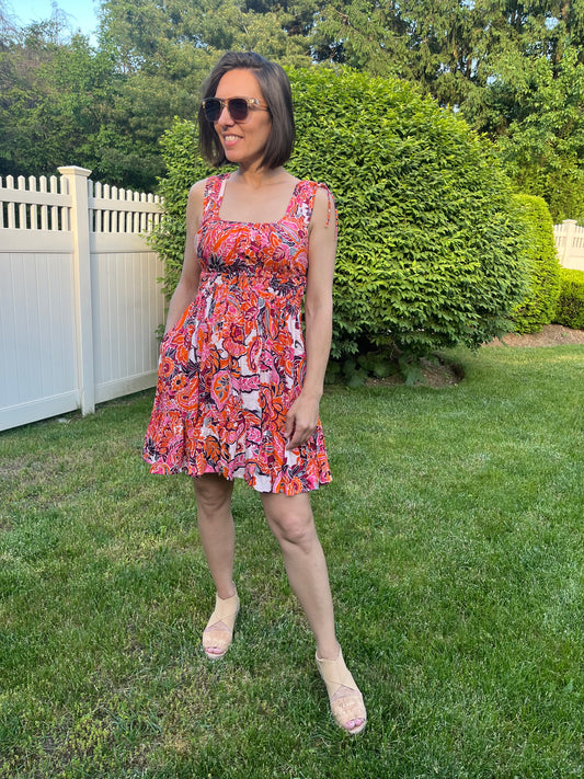 Hope Smocked Bodice Paisley Dress