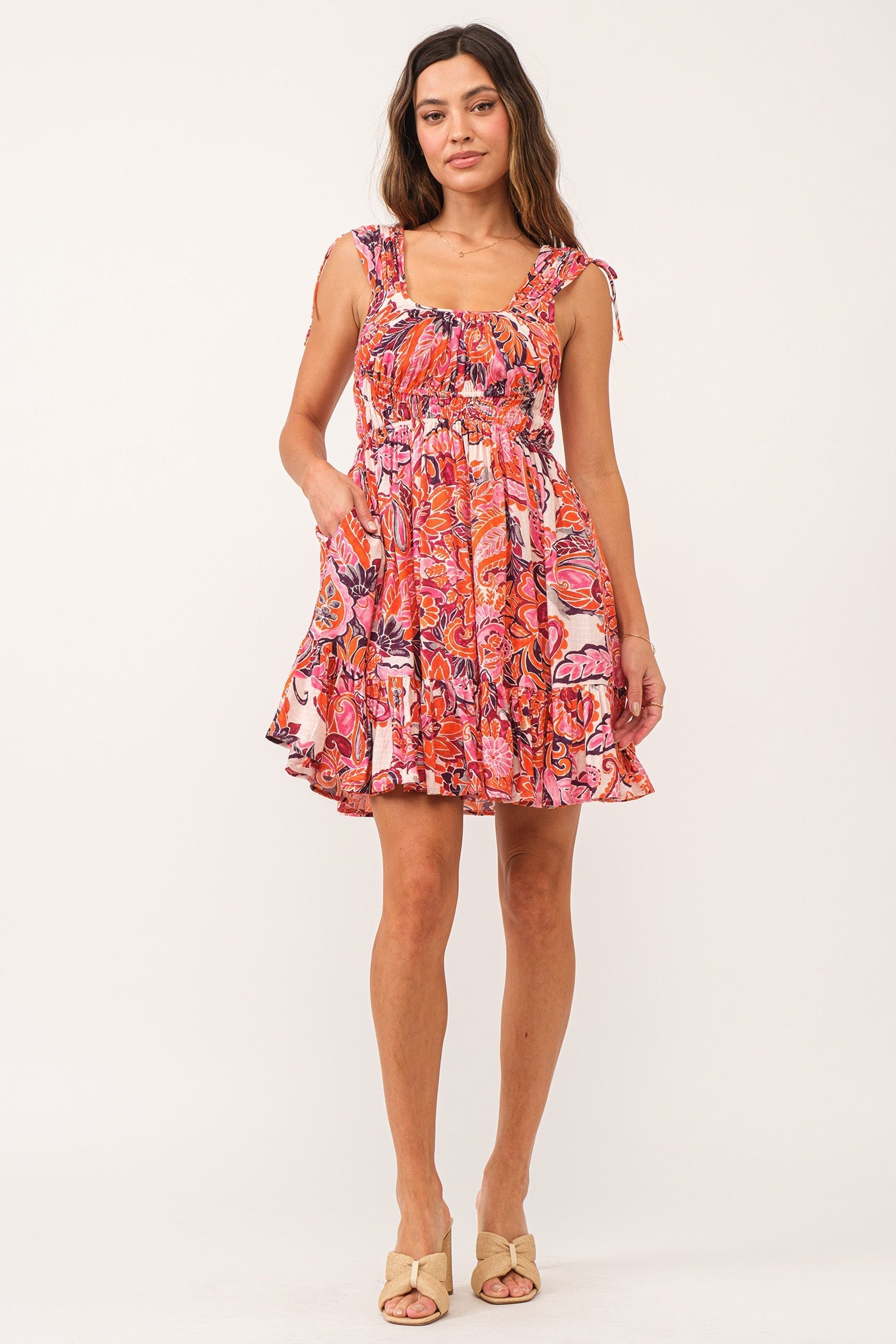 Hope Smocked Bodice Paisley Dress