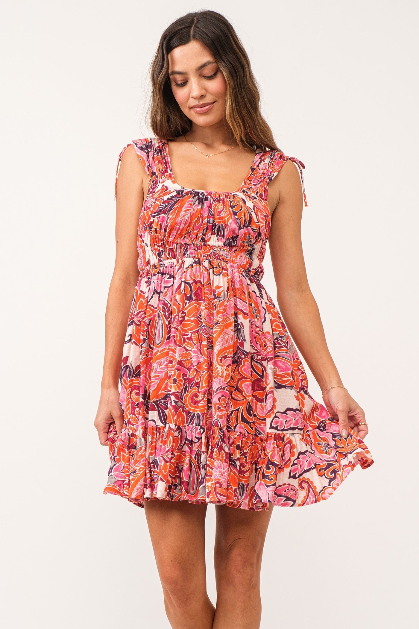 Hope Smocked Bodice Paisley Dress