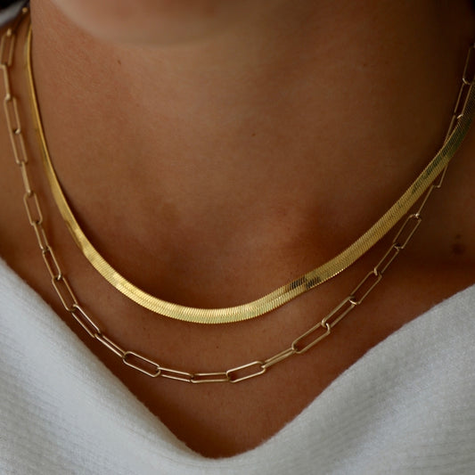 Herringbone Chain - Gold