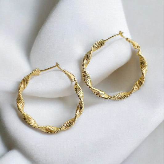 Twisted Hoop Earrings
