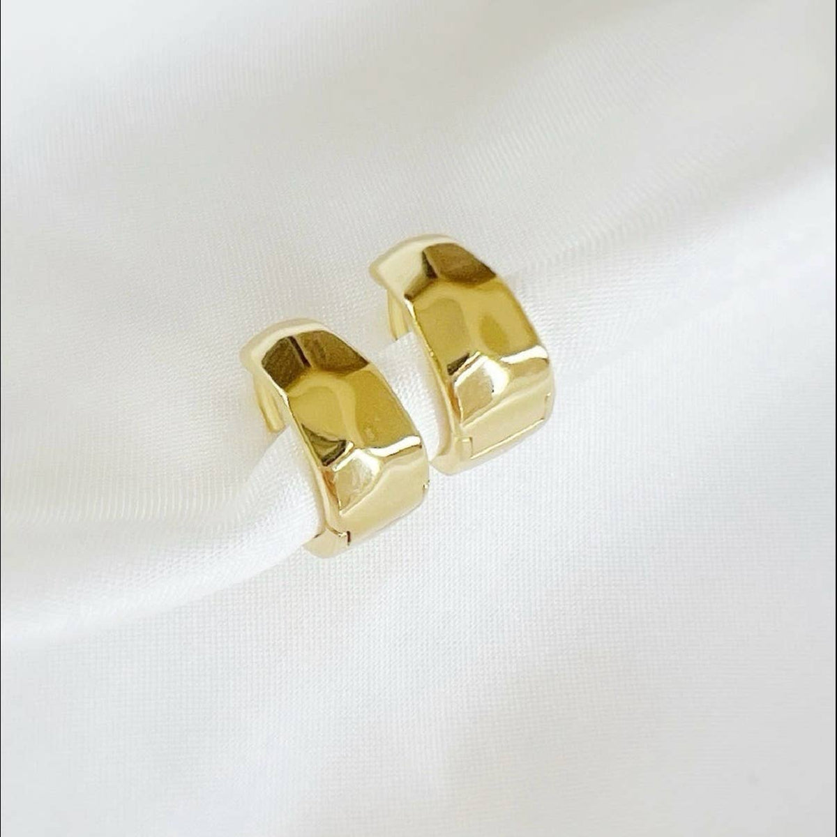 Hammered Hoop Earrings