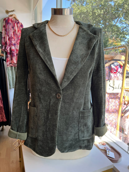 Mini Velvet Corduoroy Blazer