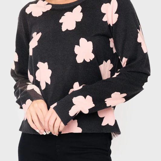 All Day Long Floral Sweater