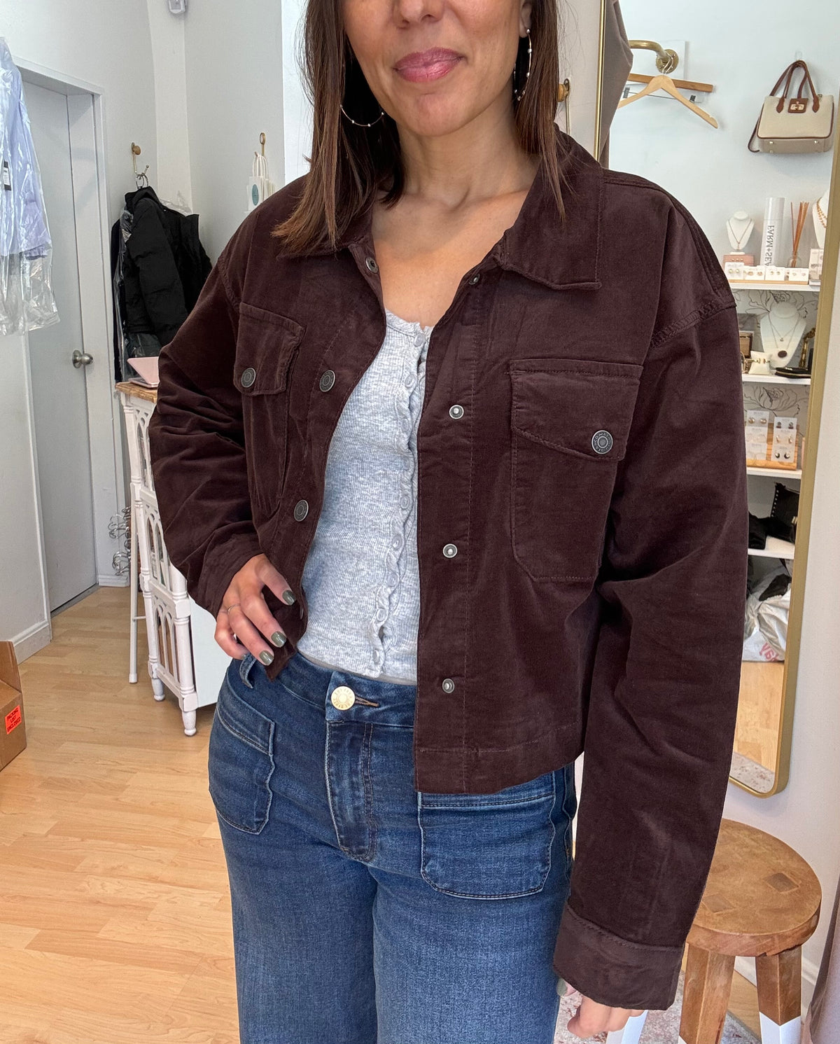 Baby Cord Cropped Jacket