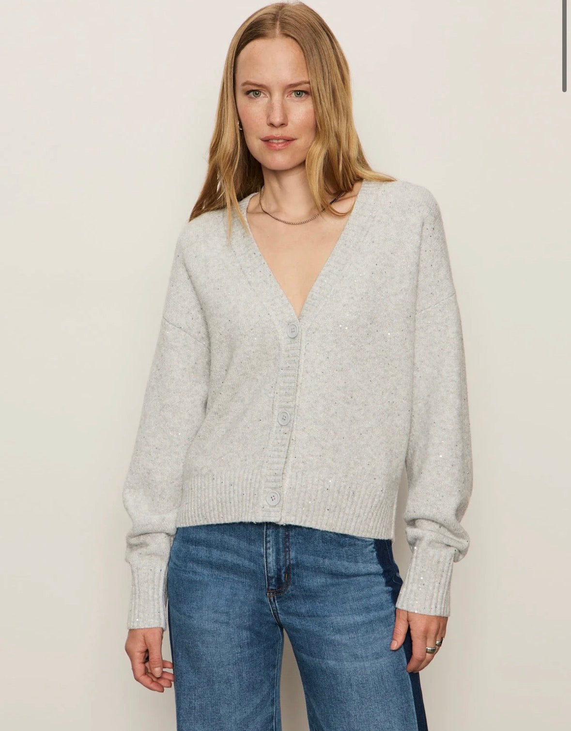 Shimmer Chunky Sweater Cardigan