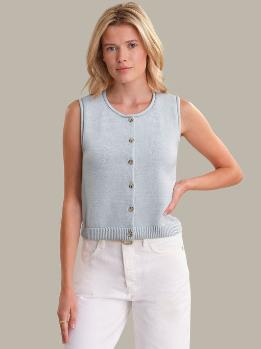 Ella Rolled Cotton Sweater Vest