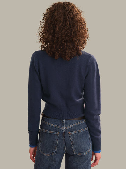 Priscilla Double Layer Polo Cardigan