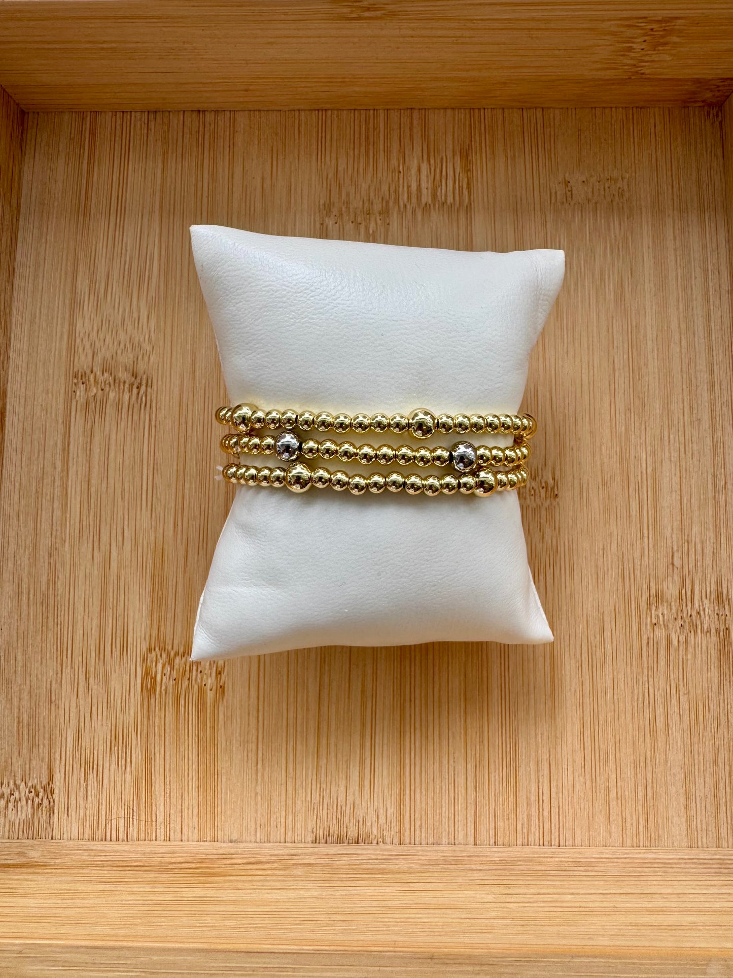Pattern Beaded Stretch Bracelet