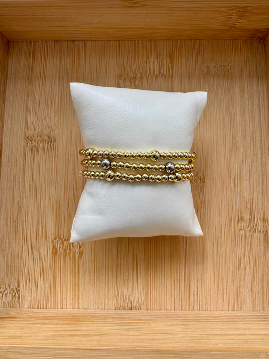 Pattern Beaded Stretch Bracelet