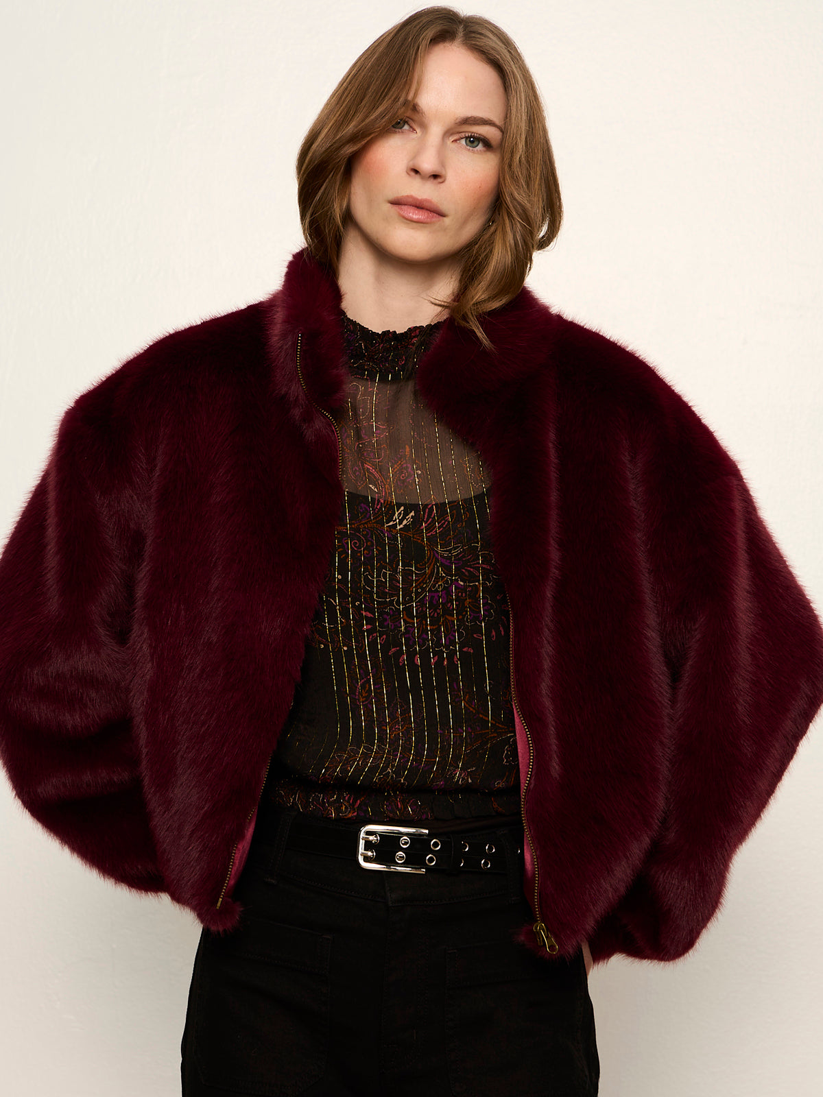 Everest Faux Fur Bomber