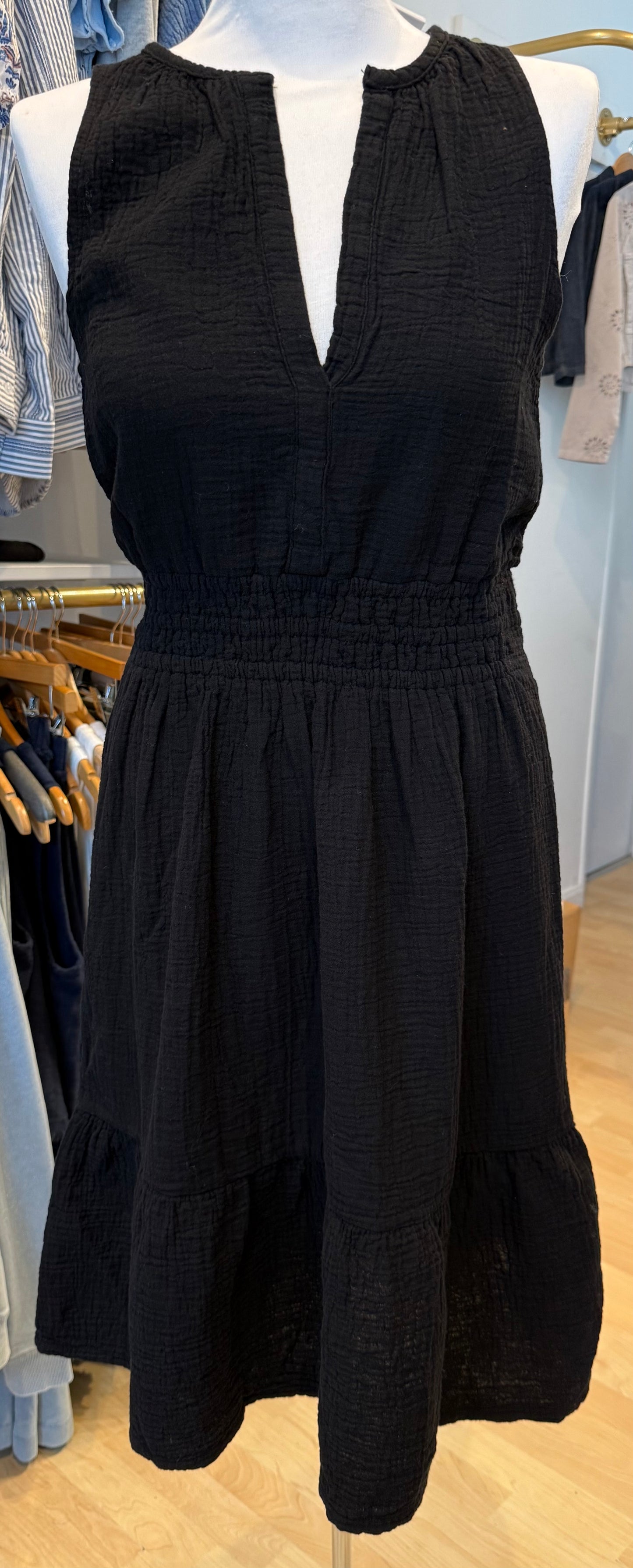 Gauze Split Neck Sundress