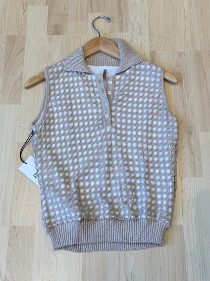 Sleeveless Oatmeal Polo