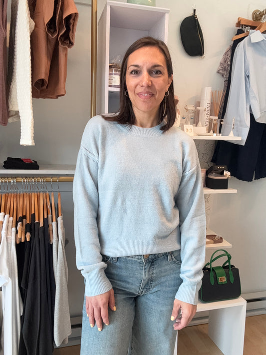 Bobi Crewneck Boxy Sweater