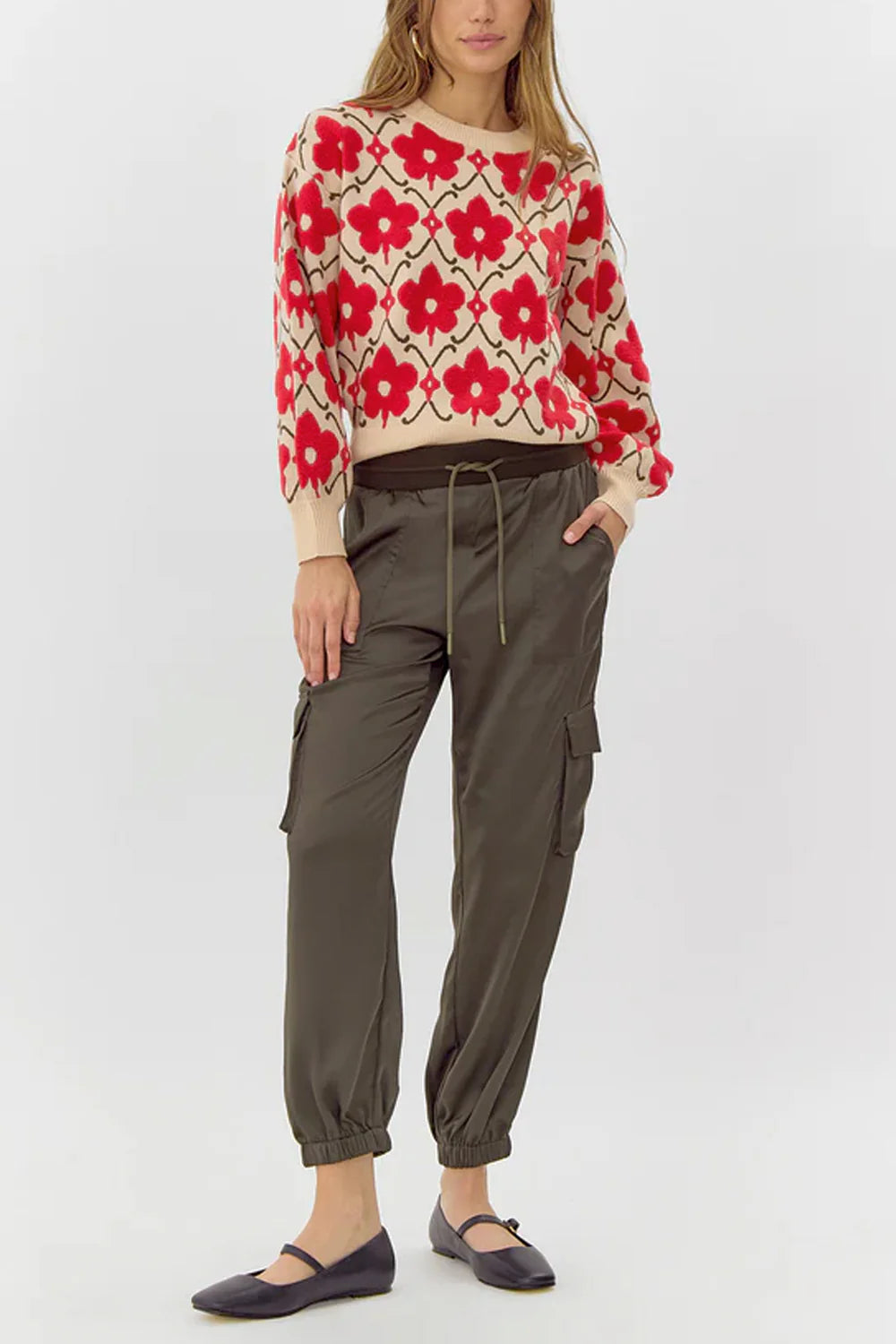 Lorna Textured Flower Sweater